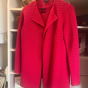 Talbots Vibrant Pink Ribbed Women's Blazer
